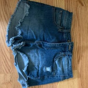 high rise jean shorts